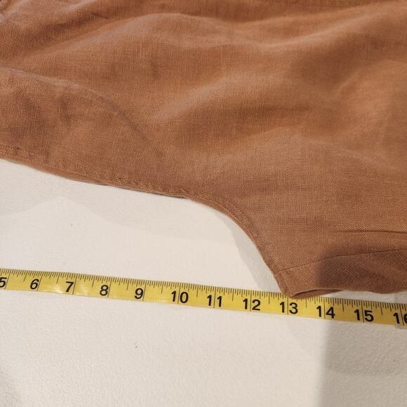 Orvis Womens Brown 100% Linen Straight Leg Pants Size XL Beach Coastal Stretch - Picture 9 of 12